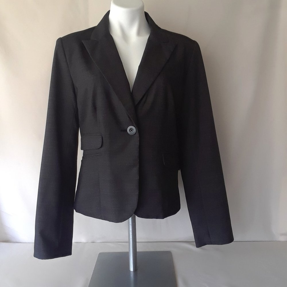 Apt 9 Charcoal Gray Fitted Blazer With Pockets